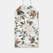 Elegant wit bloemig slapende bos herten Baby Cadeaulabel (Achterkant)