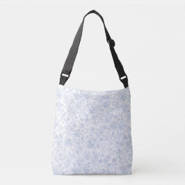 Elegant wit bloemige hibiscus madeliefjes patroon  crossbody tas