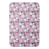 Elegant wit bloemmotief botanisch ontwerp badmat (Voorkant Verticaal)