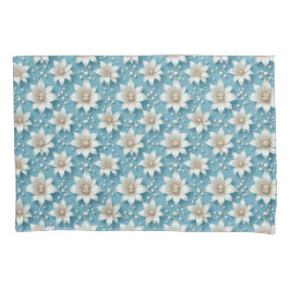 Elegant wit bloemmotief en parels kussensloop