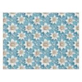 Elegant wit bloempatroon en parels tafelkleed (Voorkant (Horizontaal))