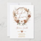 Elegant wit Boho Terracota Flowers Vrijgezellenfee Kaart (Voorkant)