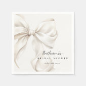 Elegant wit boog Vrijgezellenfeest Servet (Voorkant)