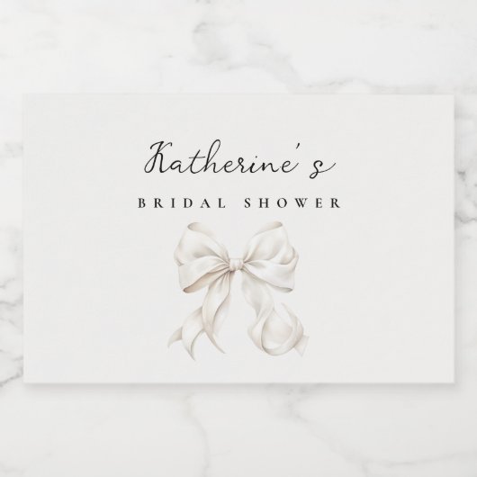 Elegant wit boog Vrijgezellenfeest Sparkling Wijnetiket (Enkel label)