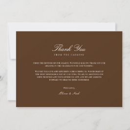 Elegant Wit & Bruin Dank u kaart
