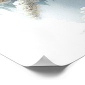 Elegant wit Buddleia bloemenboeket kunstpatroon Poster (Hoek)