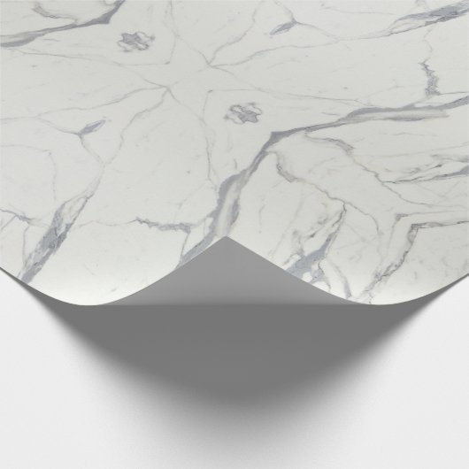 Elegant wit Carrara marmeren inpakpapier (Hoek)