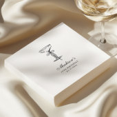 Elegant wit champagnefeest servet