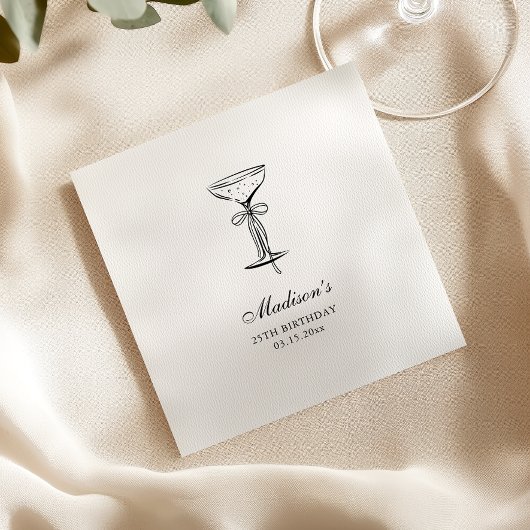 Elegant wit champagnefeest servet