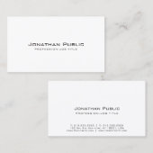 Elegant wit creatief ontwerp modern visitekaartje (Voorkant / Achterkant)