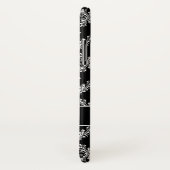 Elegant  wit dameszwart monogram Case-Mate iPhone case (Achterkant / rechts)