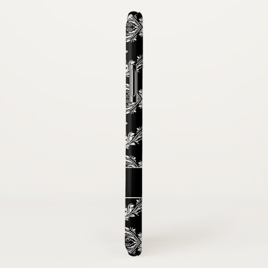 Elegant wit dameszwart monogram Case-Mate iPhone case (Achterkant / rechts)