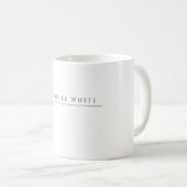Elegant Wit Eigen Naam Koffiemok (Voorkant rechts)