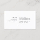 ELEGANT WIT EMBLEEM BRONS/PAARSE OMBRE GLITTER VISITEKAARTJE (Achterkant)