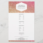 ELEGANT WIT EMBLEEM BRONS/ROZE OMBRE GLITTER FLYER (Voorkant)
