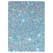 ELEGANT WIT EMBLEEM OP BLAUWE GLITTER ACHTERGROND KLEMBORD (Achterkant)