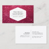 ELEGANT WIT EMBLEEM OP DIEPROOD GLITTER II VISITEKAARTJE (Voorkant / Achterkant)