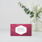 ELEGANT WIT EMBLEEM OP DIEPROOD GLITTER II VISITEKAARTJE (Staand voorkant)