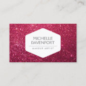 ELEGANT WIT EMBLEEM OP DIEPROOD GLITTER II VISITEKAARTJE (Voorkant)