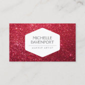 ELEGANT WIT EMBLEEM OP DIEPROOD GLITTER VISITEKAARTJE (Voorkant)