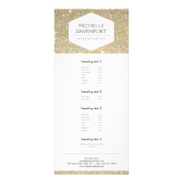 ELEGANT WIT EMBLEEM OP GOUDEN GLITTER Rack Kaart