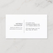 ELEGANT WIT EMBLEEM OP ZILVEREN GLITTER II VISITEKAARTJE (Achterkant)