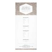 ELEGANT WIT EMBLEEM OP ZILVEREN GLITTER Rack Kaart (Voorkant)