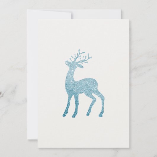 Elegant wit en blauw kerstfeest kaart (Achterkant)