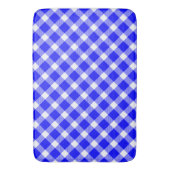 Elegant wit en blauw Patroon Tafellamp Badmat (Voorkant Verticaal)