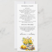 Elegant wit en geel bloementrouwprogramma (Achterkant)