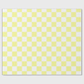 Elegant wit en geel schaakbord cadeaupapier (Vlak)