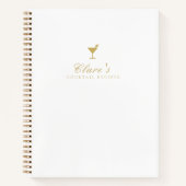 Elegant Wit en Goud Blank Cocktail Recept Boek (Voorkant)