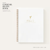 Elegant Wit en Goud Blank Cocktail Recept Boek