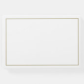 Elegant wit en goud bruiloft gastenboek (Achterkant)