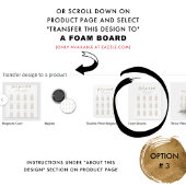 Elegant Wit en Goud Bruiloft Zitting Grafiek Teken Poster