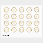 Elegant Wit en Goud Een Freilichen Pascha Ronde Sticker (Vel)
