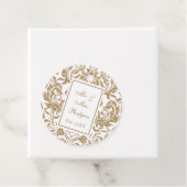 Elegant Wit en Goud Faux Glitter Bruiloft Bedankjes Labels (In situ)