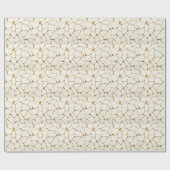 Elegant wit en goud gekraakt glas cadeaupapier (Vlak)