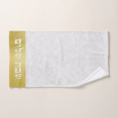 Elegant Wit en Goud Hebreeuws Shabbat Shalom Handdoek (Handdoek)