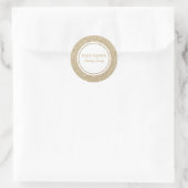 Elegant Wit en Goud Jom Kippur Ronde Sticker (Tas)