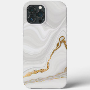 Elegant wit en goud marmer Case-Mate iPhone case