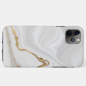 Elegant Wit En Goud Marmer Case-Mate iPhone Case (Achterkant (horizontaal))