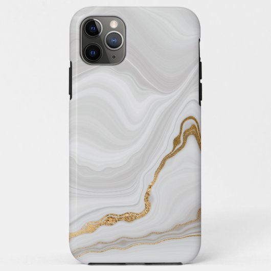 Elegant Wit En Goud Marmer Case-Mate iPhone Case (Achterkant)