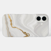 Elegant wit en goud marmer Case-Mate iPhone case (Achterkant (horizontaal))