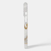 Elegant wit en goud marmer Case-Mate iPhone case (Achterkant / Links)