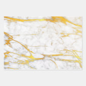 Elegant Wit en Goud Marmer Inpakpapier Vel (Voorkant 2)