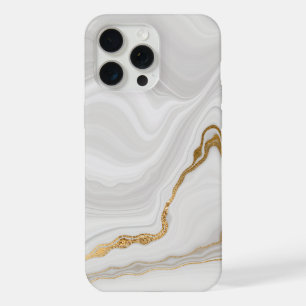 Elegant Wit En Goud Marmer iPhone 15 Pro Max Case
