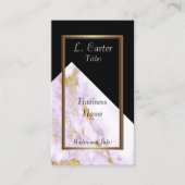 Elegant wit en goud marmer Visitekaartje 4 (Voorkant)