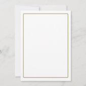 Elegant Wit en Goud Minimalist Save the Date Kaart (Achterkant)