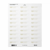 Elegant wit en goud monogram retouradres etiket (Full Sheet)